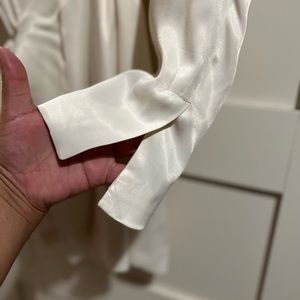 Zara cream satin wrap dress. Too big brand new, still with tags.